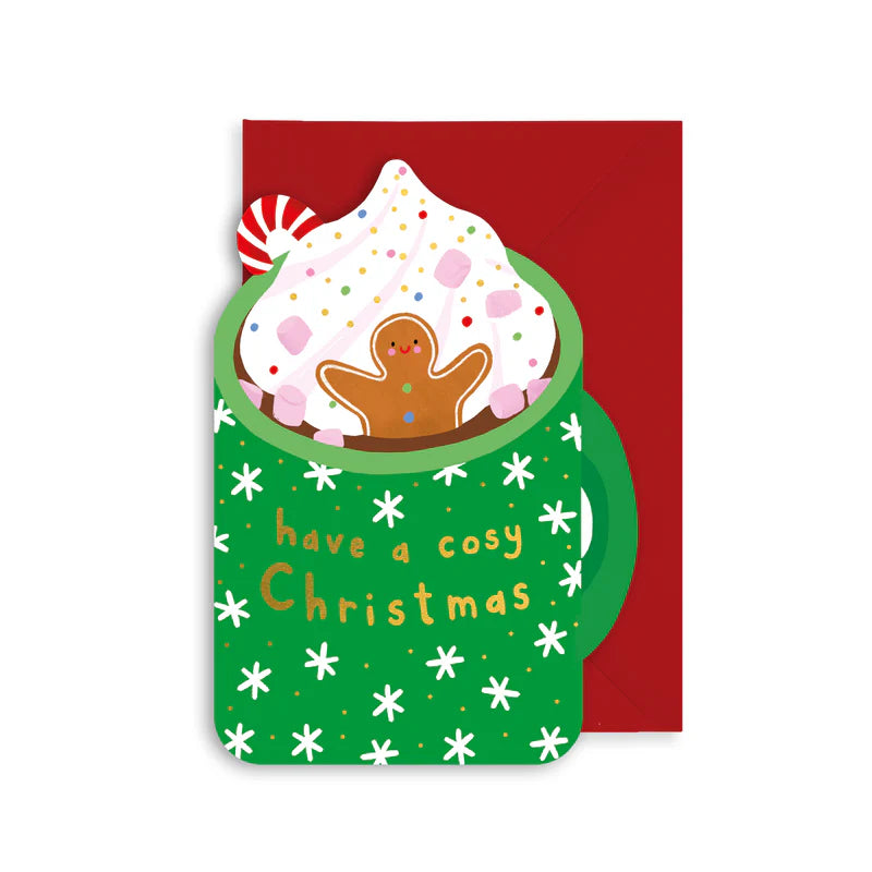 Hot Chocolate Die-Cut Card