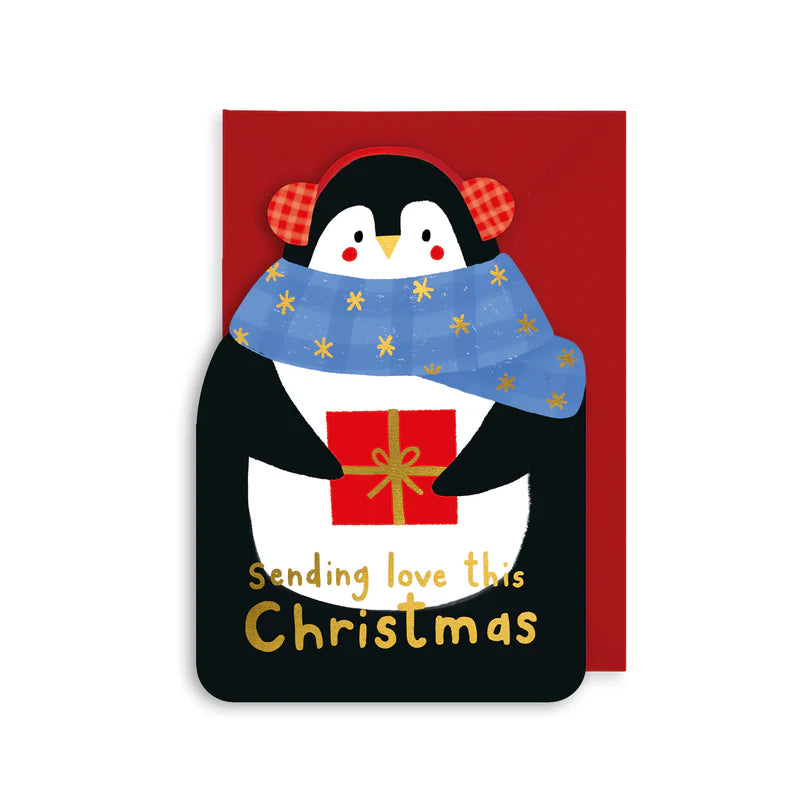 Penguin Die-Cut Card