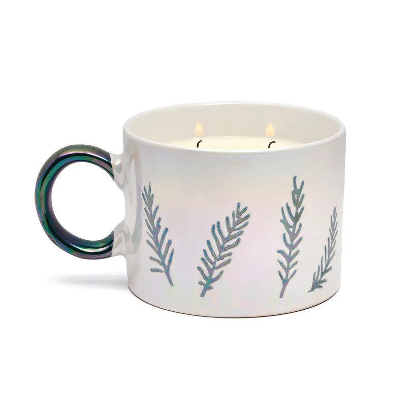 Cypress & Fir White Ceramic Mug Candle