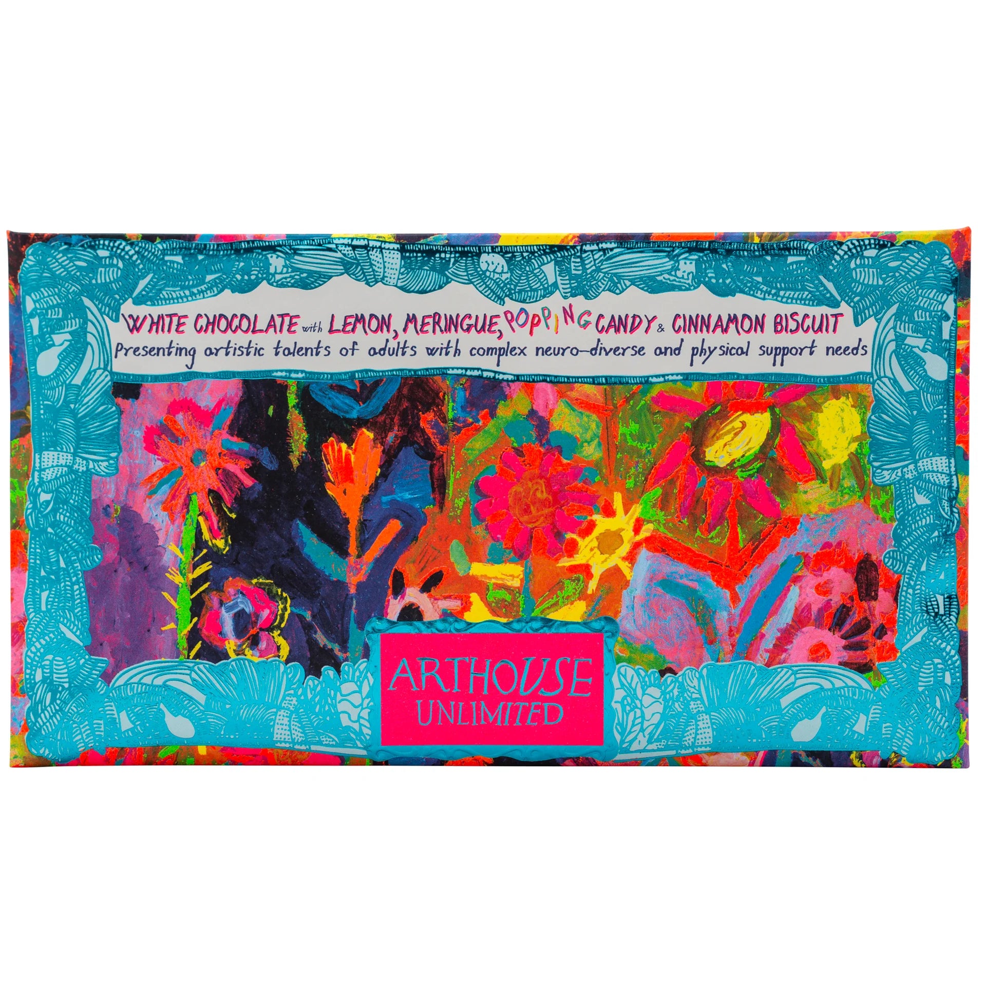 Sunflowers in the Hill, White Chocolate with Popping Candy