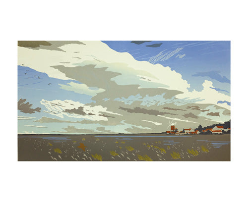Cley Marshes by Colin Moore Blank Card