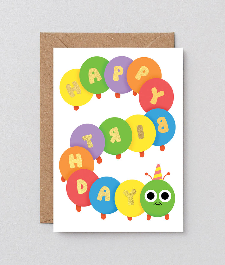 Caterpillar Birthday Card