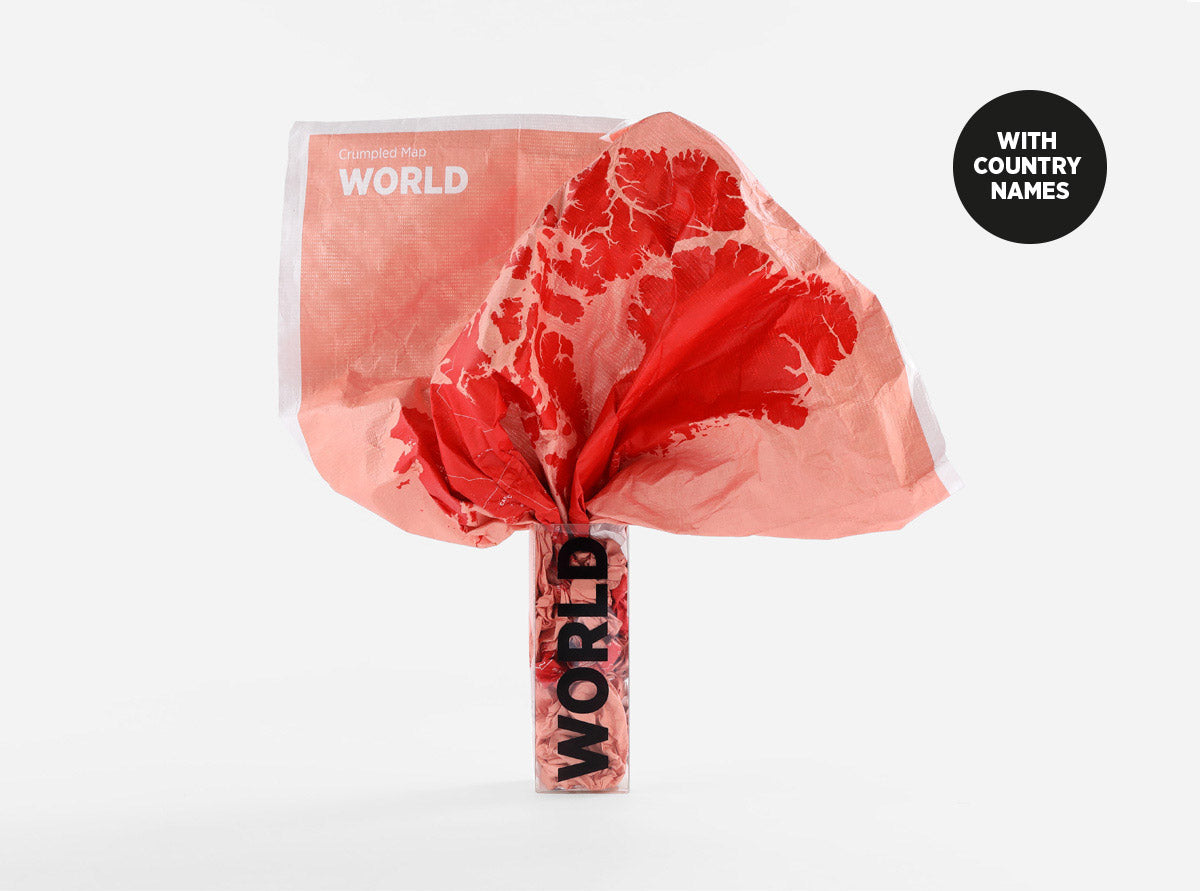 Crumpled World - Soft Map by Country