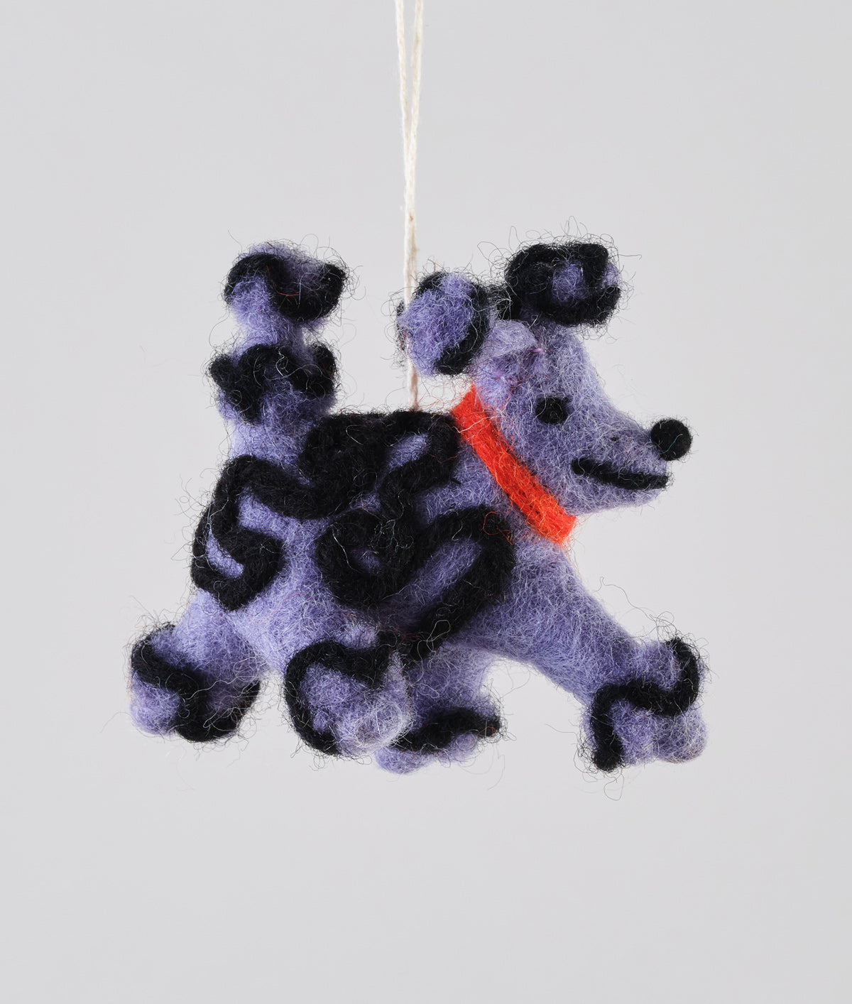 Fleur The Purple Poodle Felt Decoration