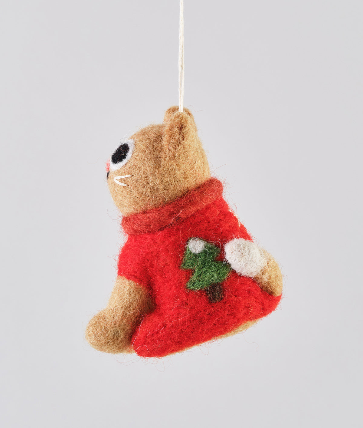 Esther Cat With Christmas Jumper Felt Decoration