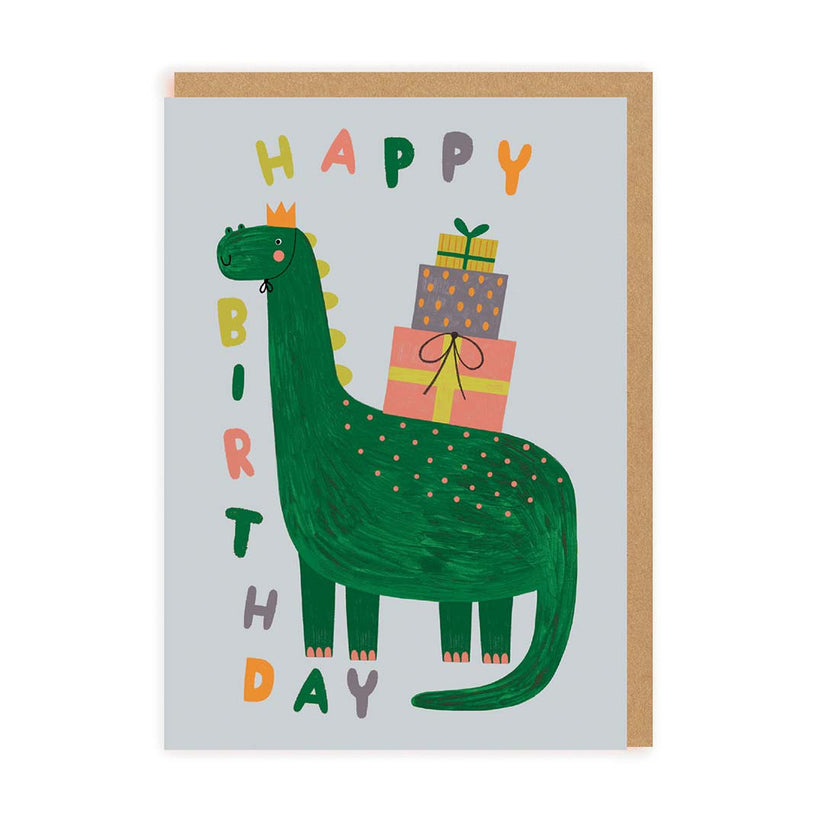 Dinosaur Party Hat Birthday Card