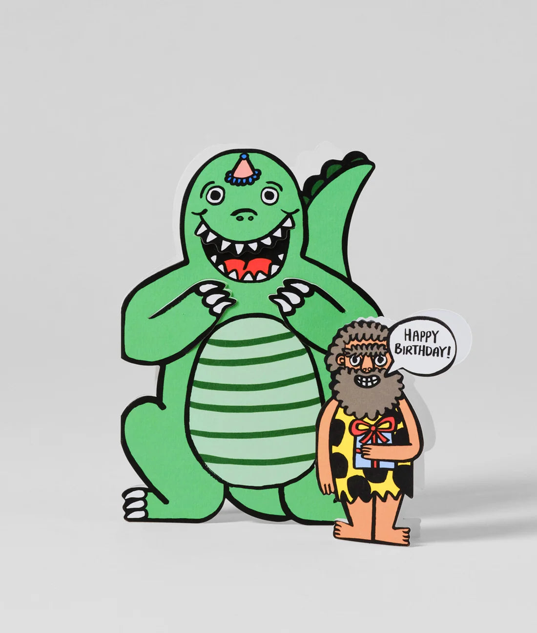 Dinosaur Birthday Card With Mini Card