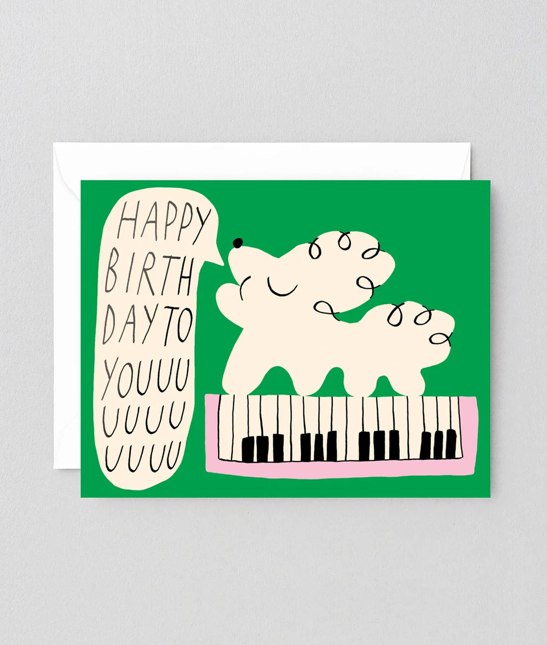 Dog & Keyboard Birthday Card