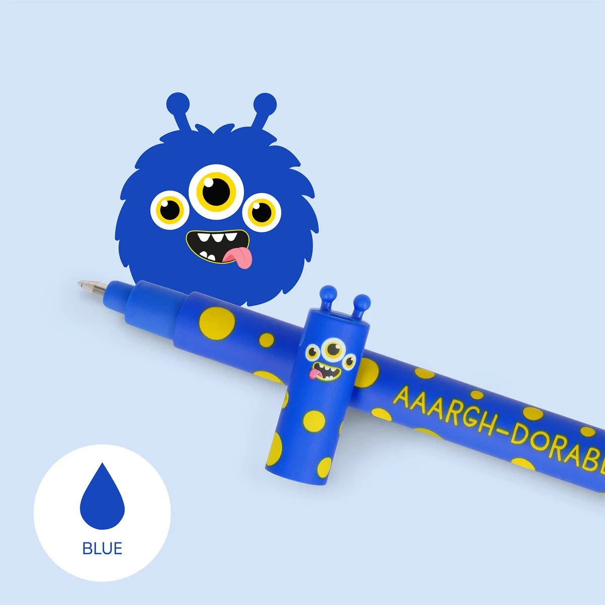 Monster Erasable Gel Pen - Blue Ink