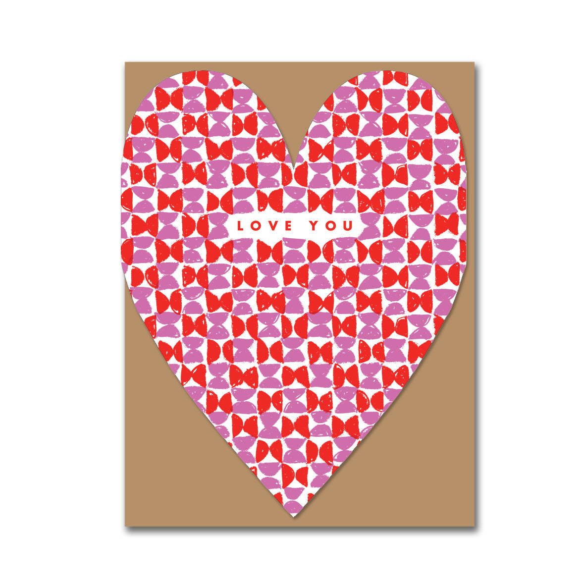 Love You Heart Die-Cut Card