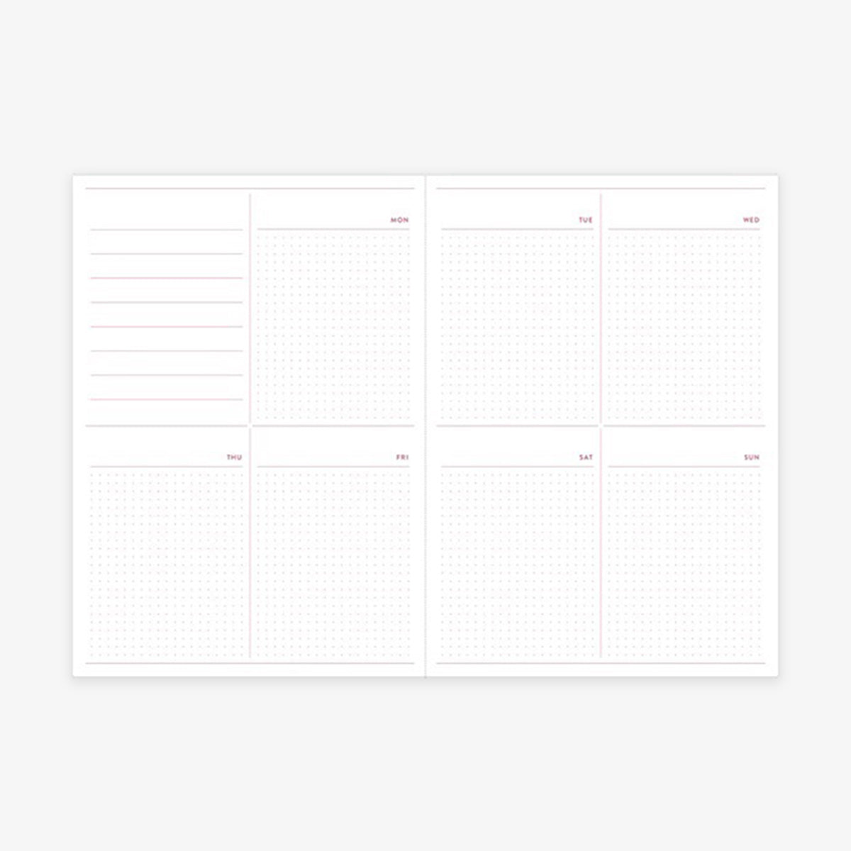 Find & Notice Weekly Planner - Pale Blue