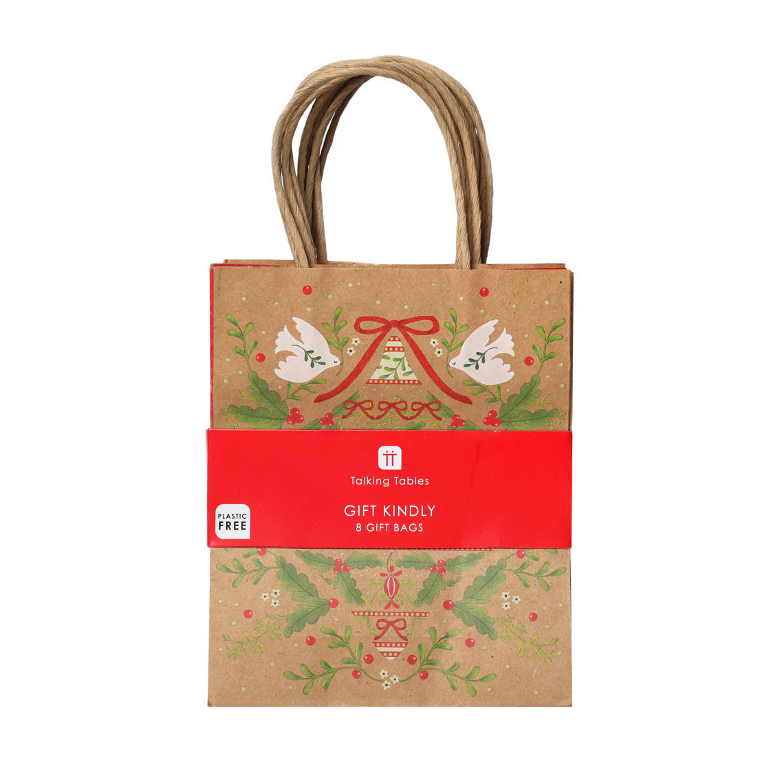 Folklore Brown Christmas Paper Gift Bags