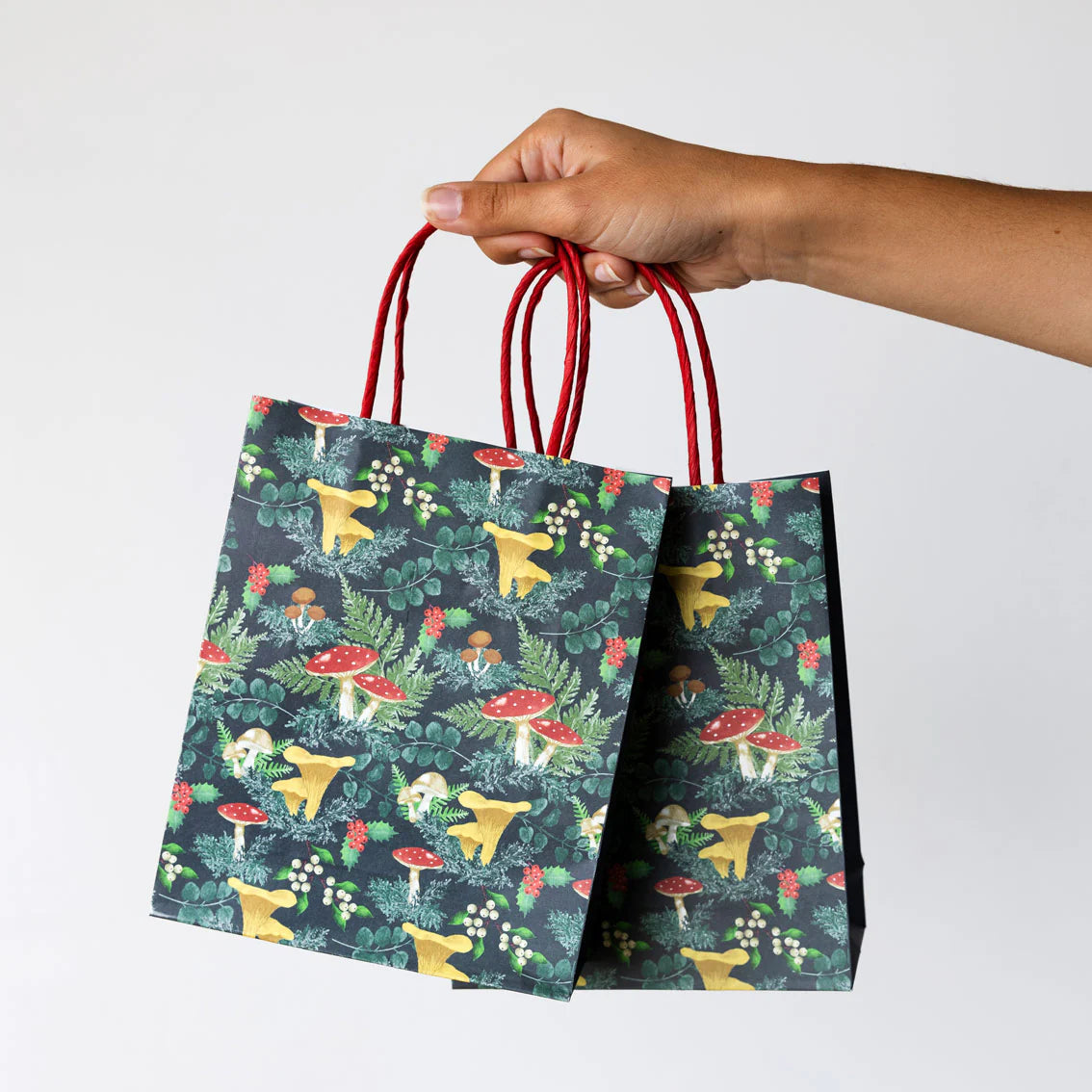 Woodland Forest Mushroom Green Gift Bags