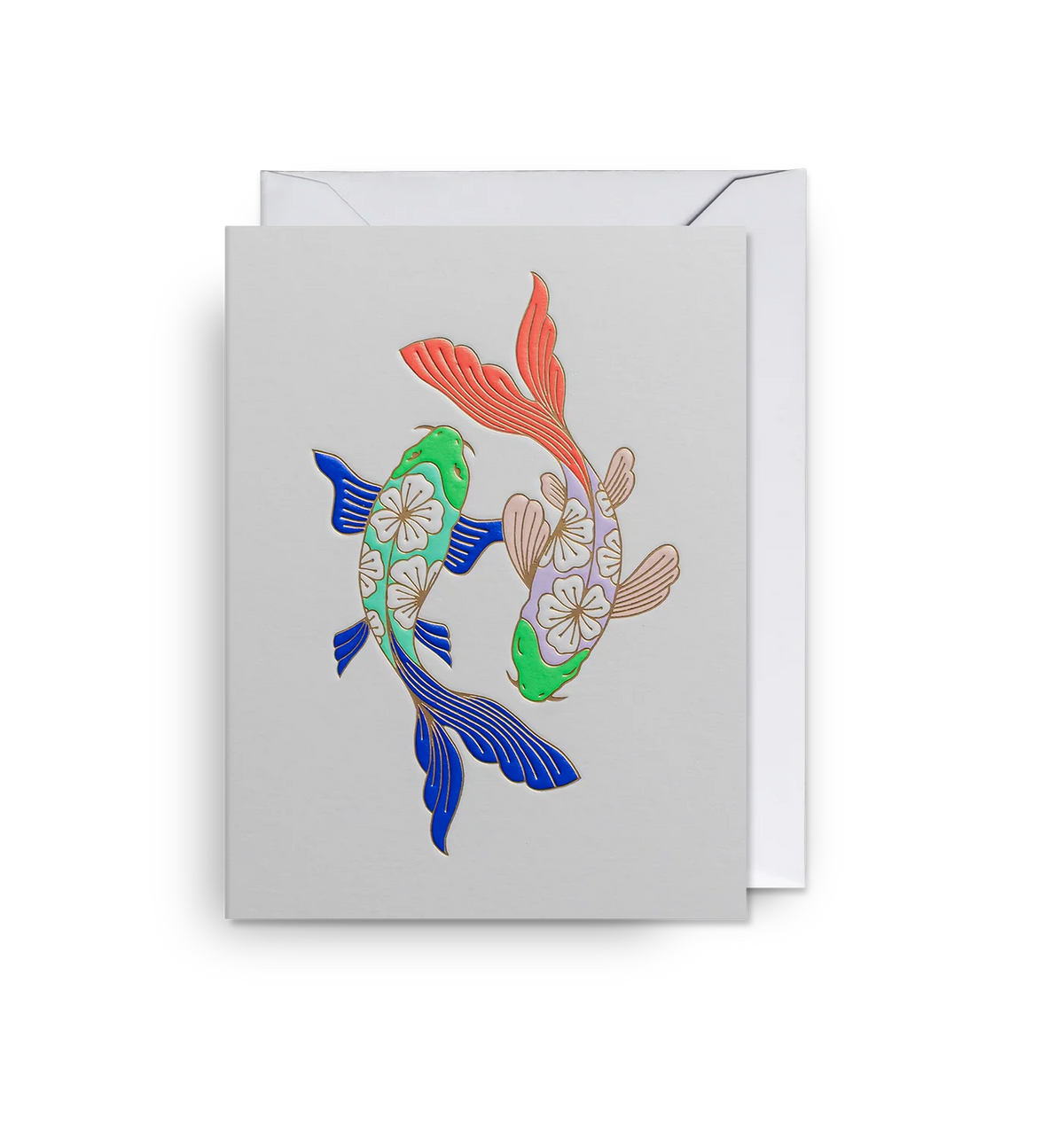 Floral Koi Fish Mini Card
