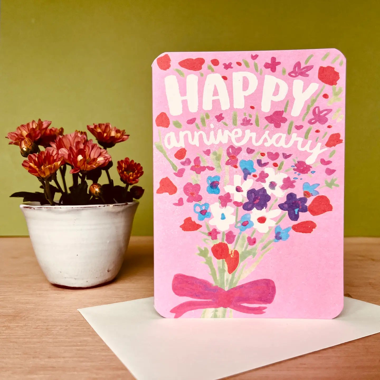 Flowers Anniversary Card