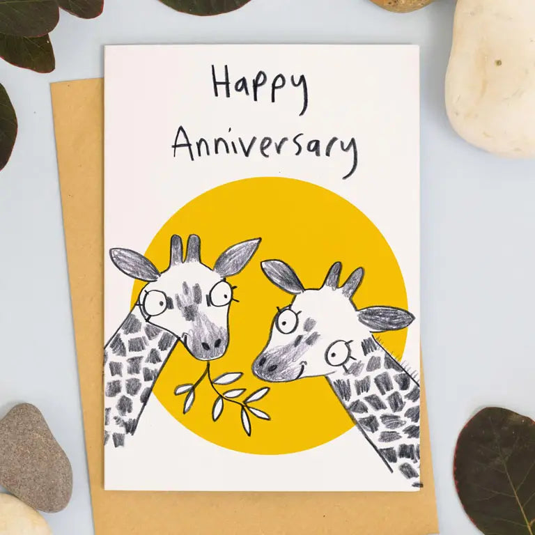 Giraffe Anniversary Card