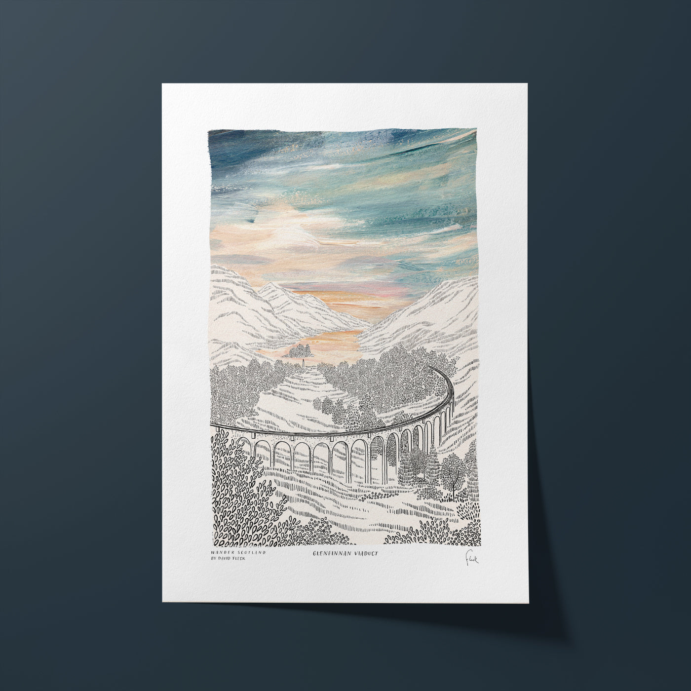 A5 Glenfinnan Viaduct Art Print