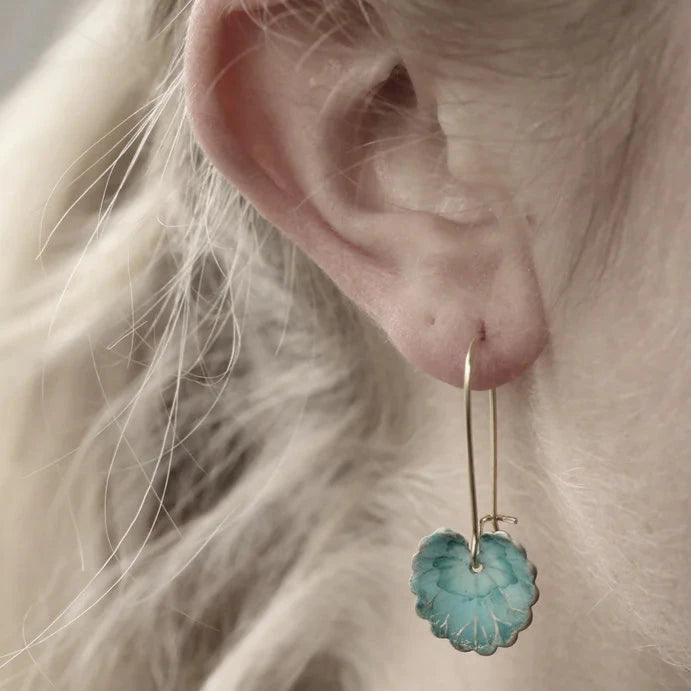 Green Clover Leaf Earrings