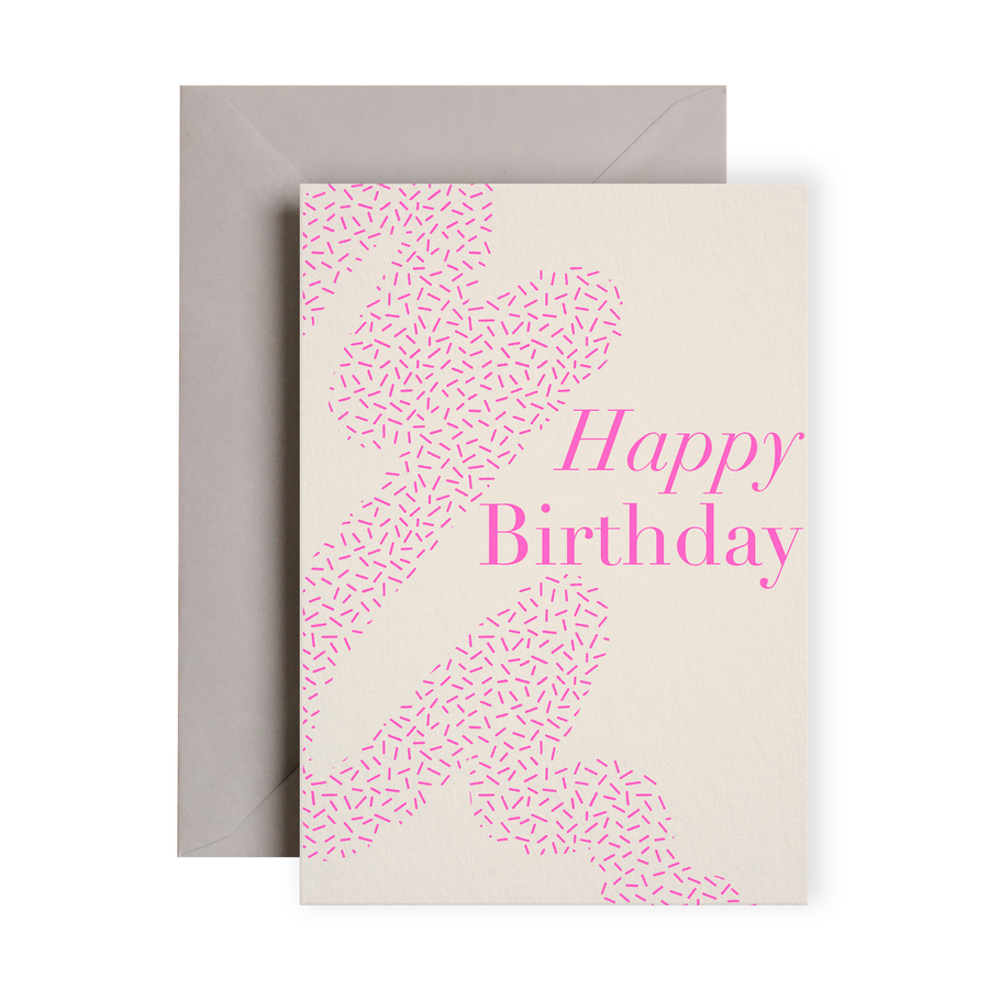 Neon Confetti Birthday Card