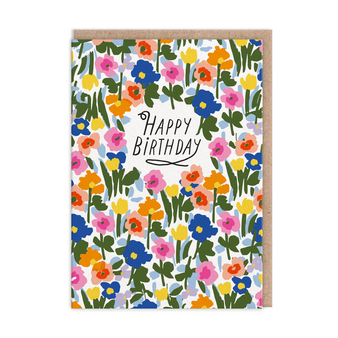 Flower Meadow Birthday Card