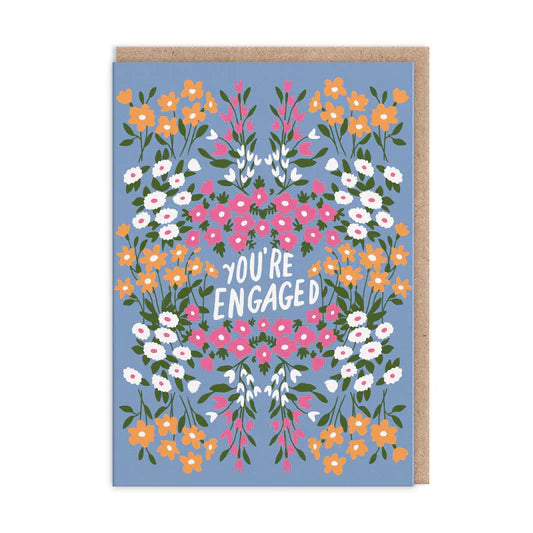 Floral You're Engaged Card