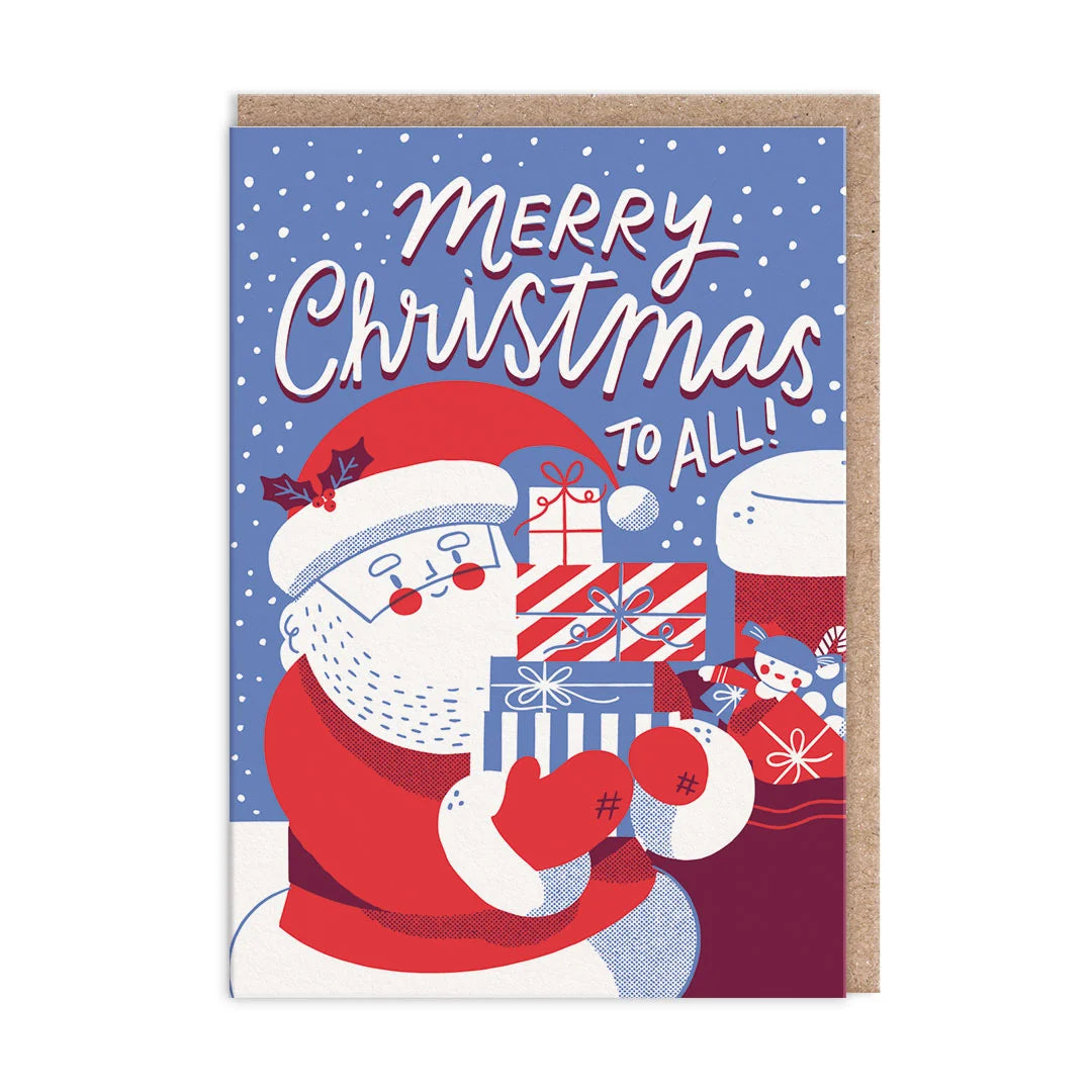 Hello!Lucky Charity Christmas Cards - Red & Blue (Pack of 9)