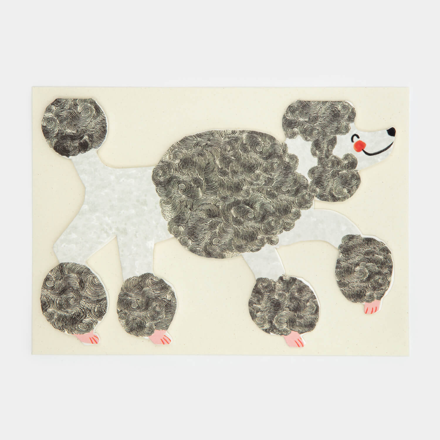 The Poodle Stand-Up Card