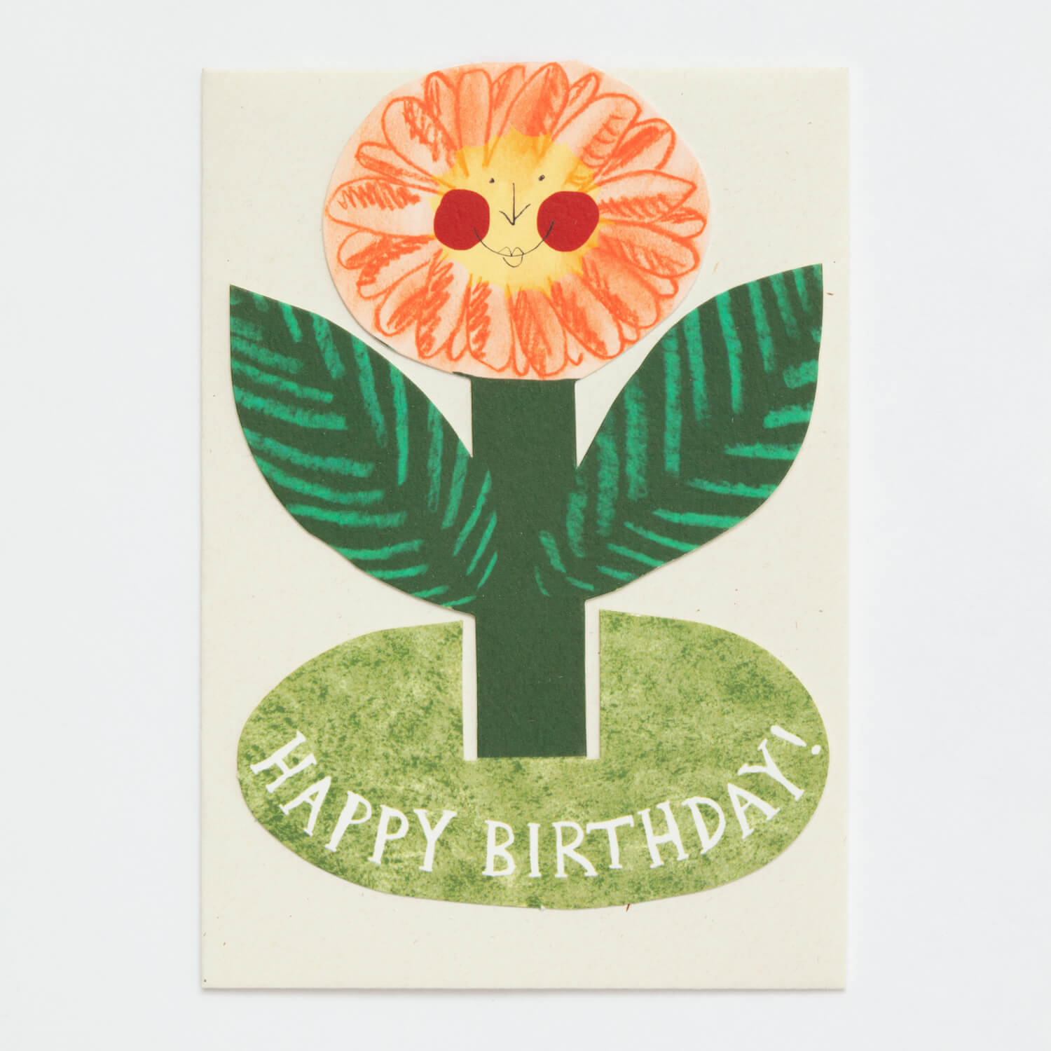 Happy Flower Die Cut Birthday Card