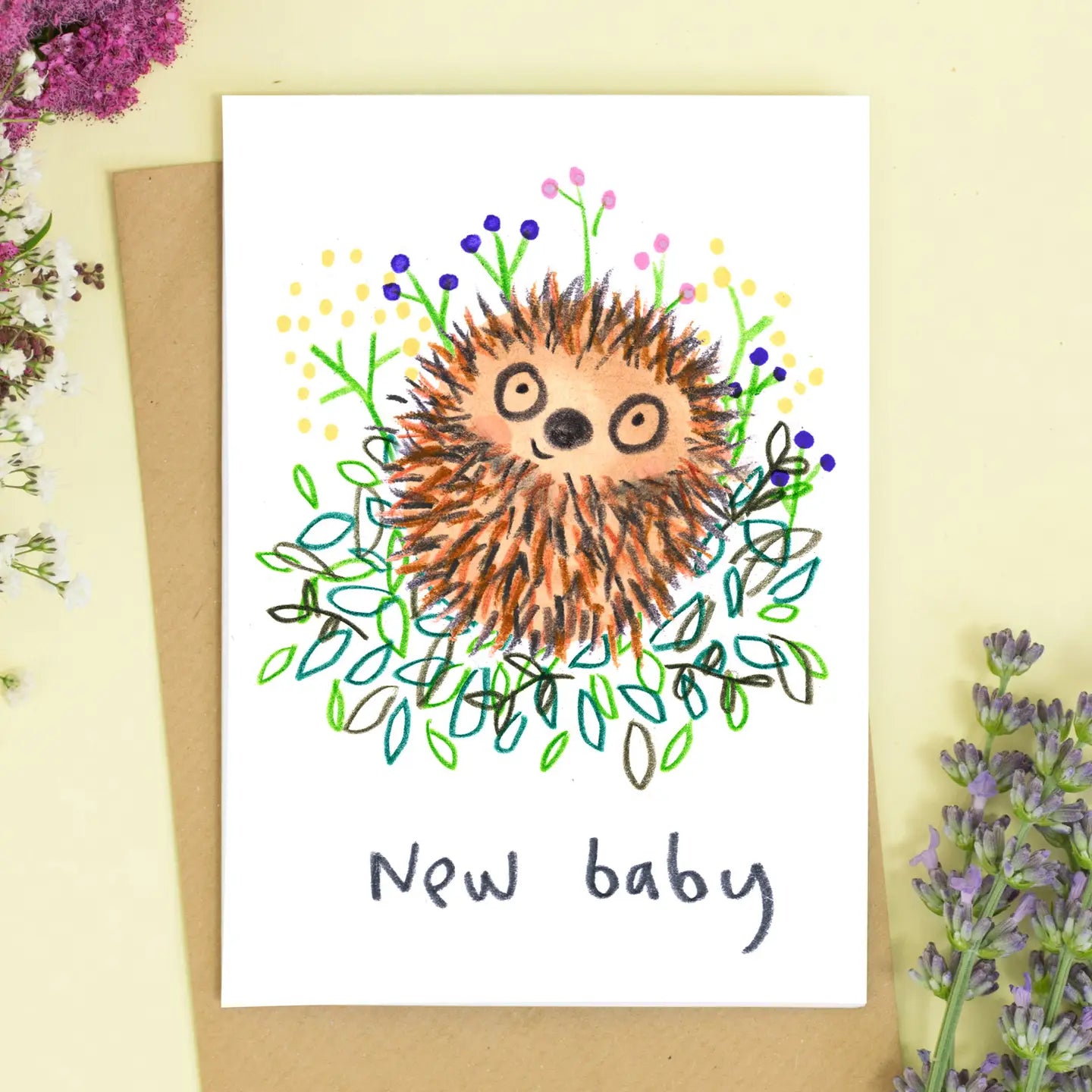 Hedgehog New Baby Card