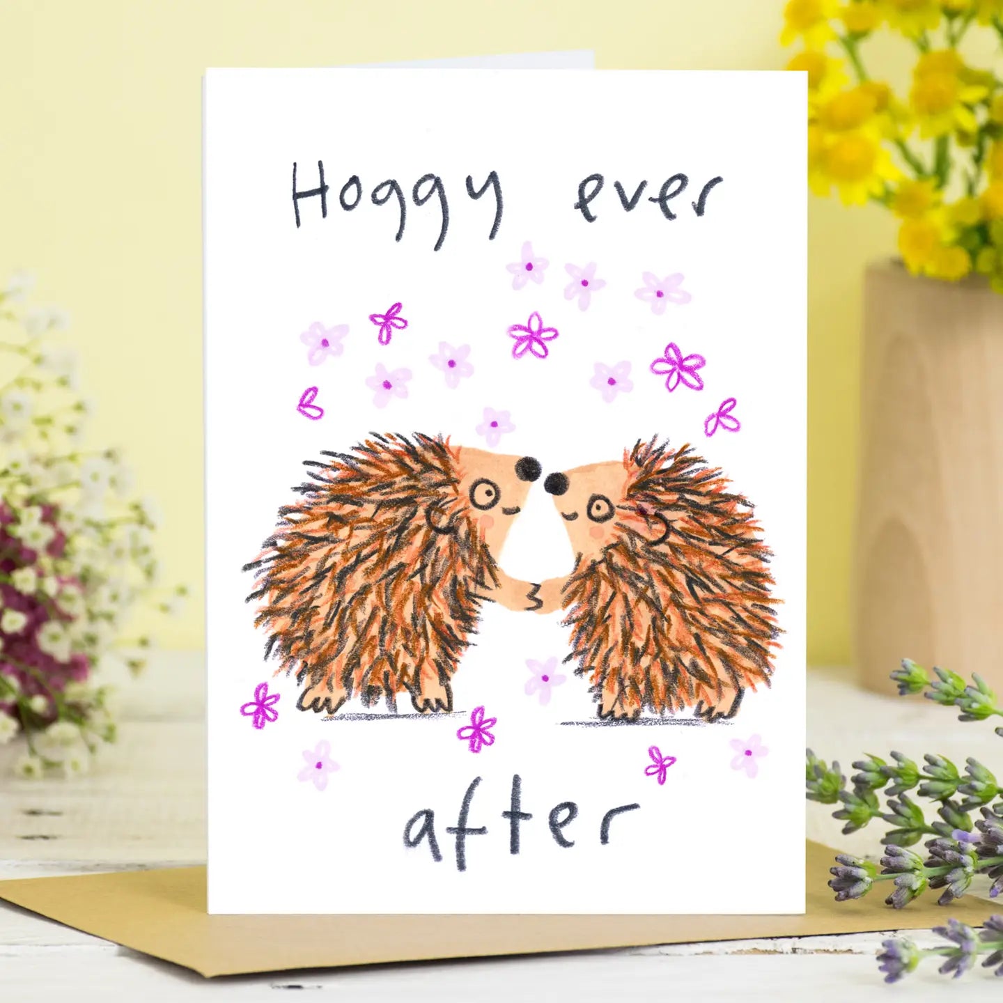 Hoggy Ever After Wedding Card