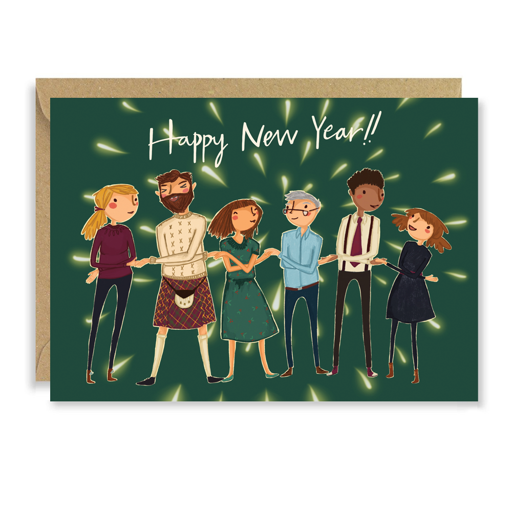 Happy New Year Hogmanay Card