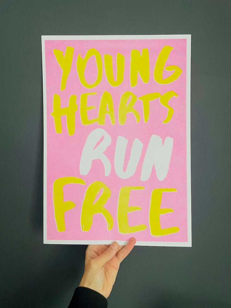 Young Hearts Run Free Riso Print