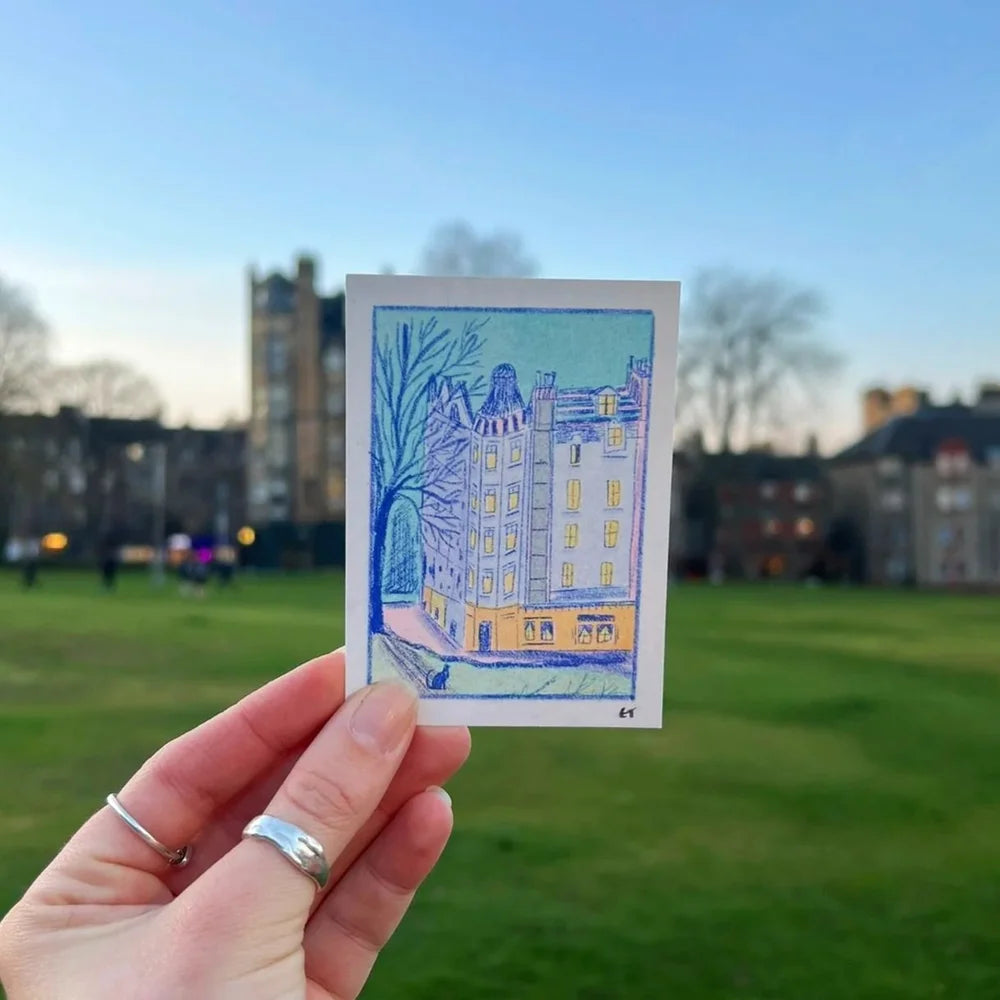 Bruntsfield Tenament Mini Riso Print