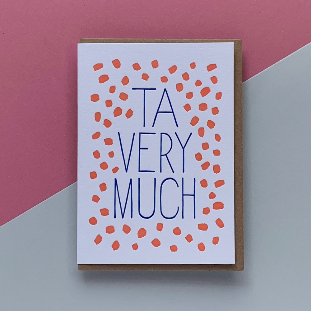 Ta Very Much Thank You Card