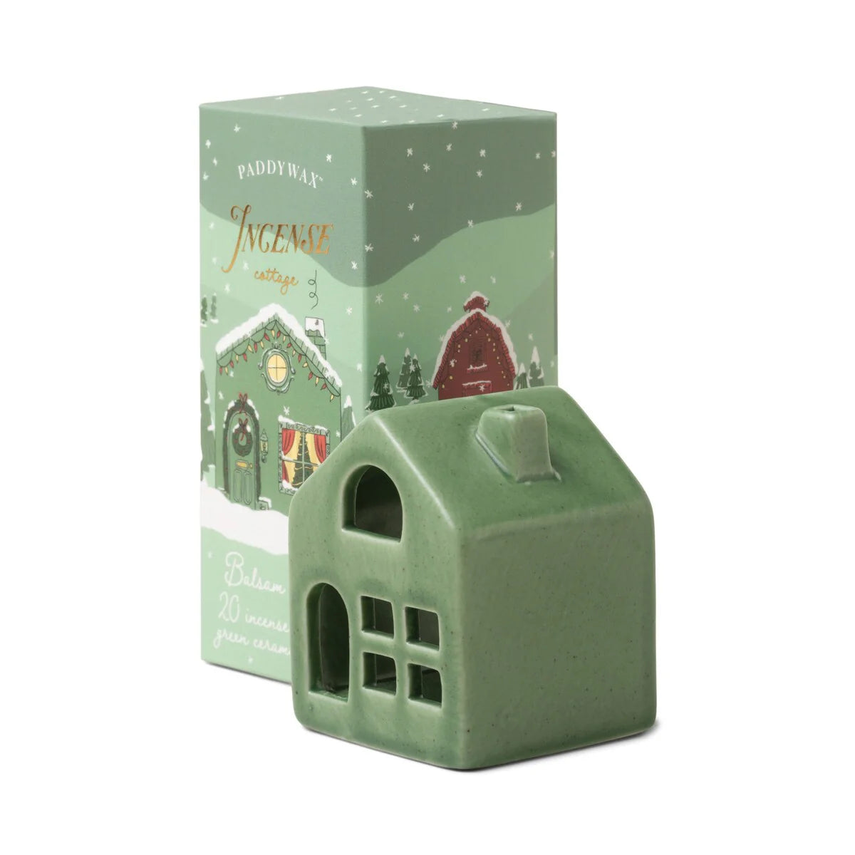 Green Cottage Incense & Tea Light Holder