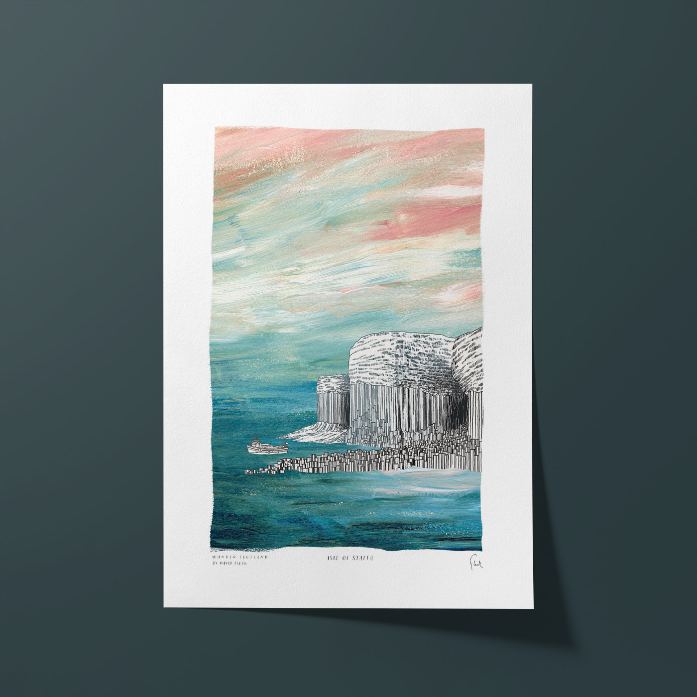 A5 Isle of Staffa Art Print