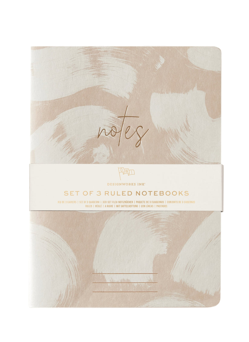 Set Of 3 Flex Cover Notebooks - Natural