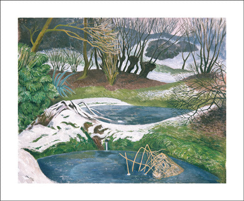 Frozen Ponds by John Nash Blank Card