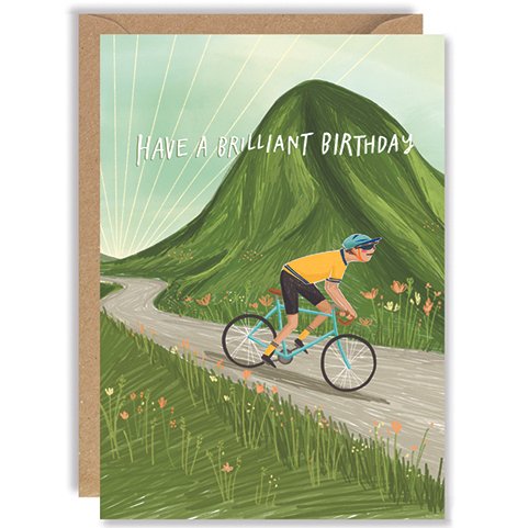 Cycling Guy Birthday Card