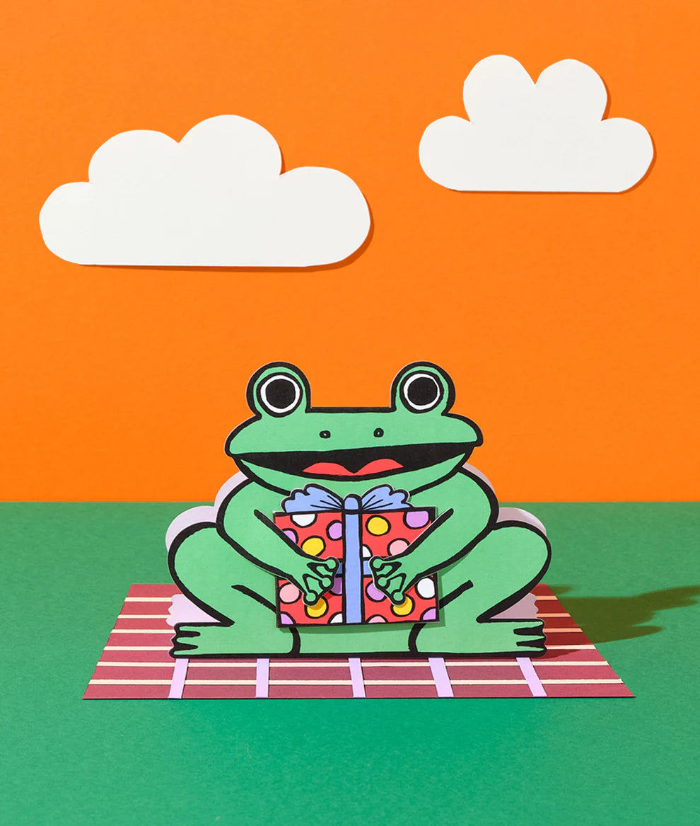 Frog With Mini Card