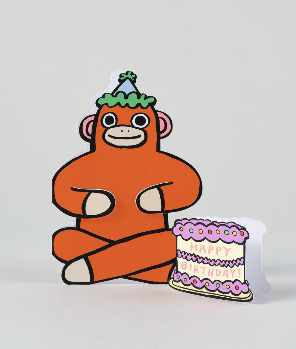 Monkey With Mini Card