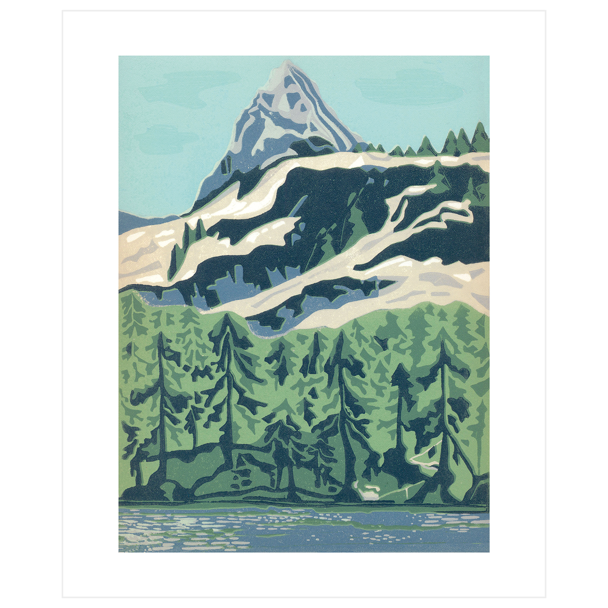 Crystal Crag, Lake George Blank Card