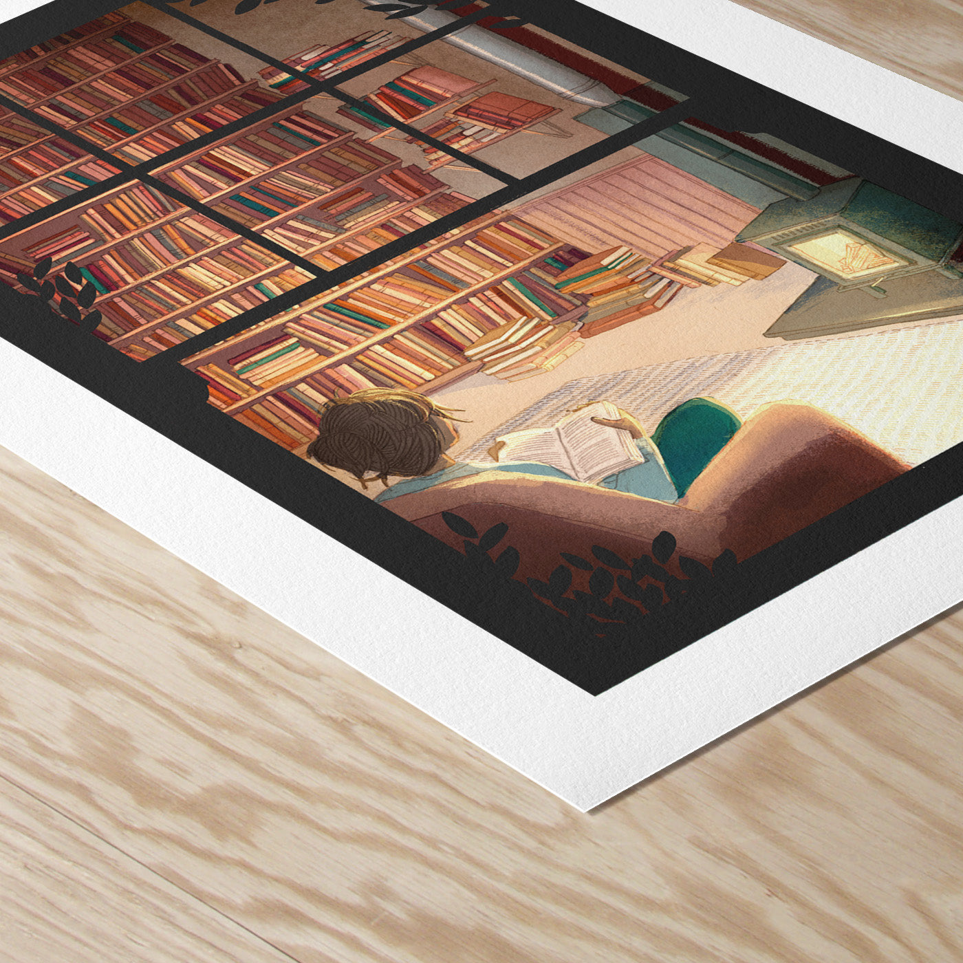 A4 Library Art Print