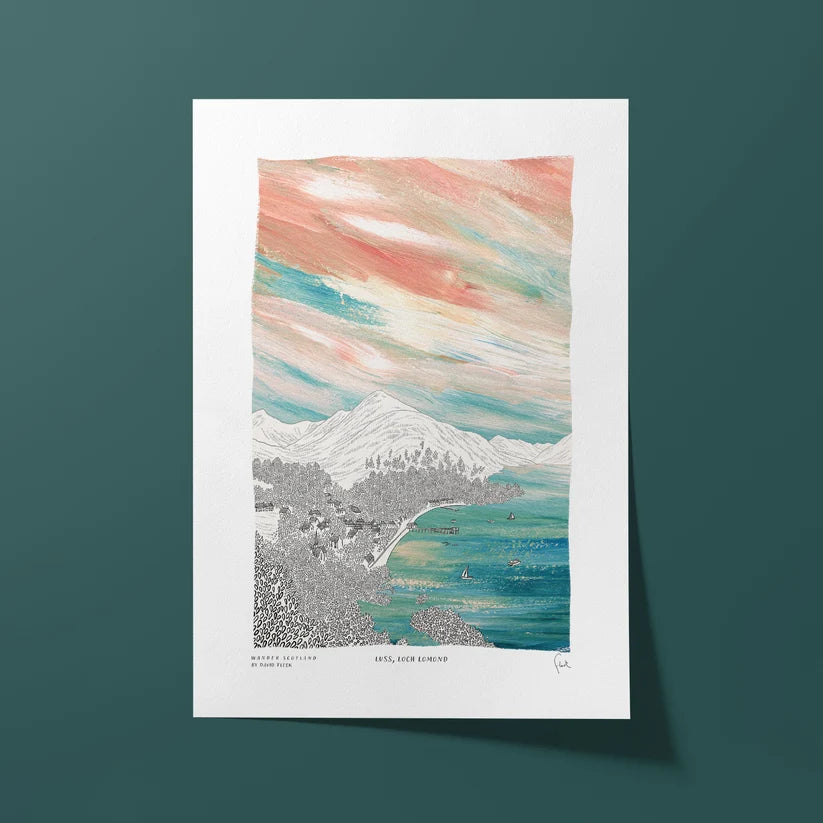 A5 Luss, Loch Lomond Print