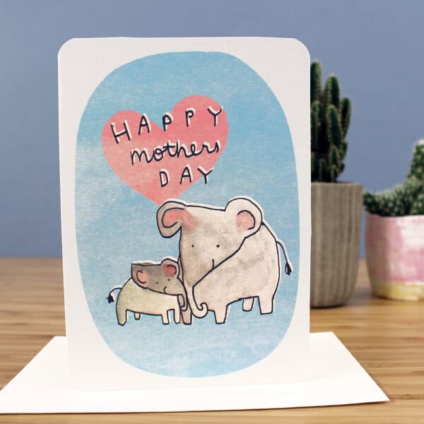 Happy Mother's Day Elephants Card