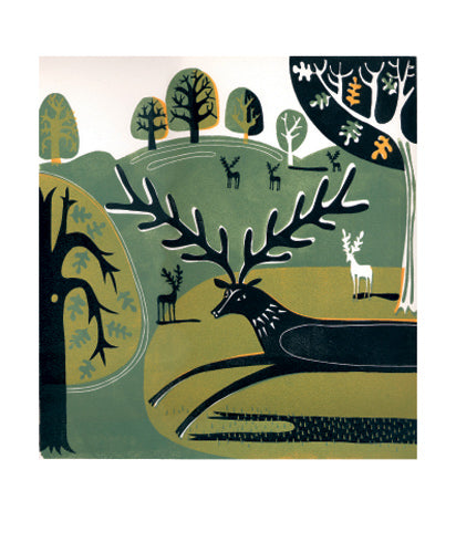 Melvyn Evans - Stag in Knole Park Blank Card
