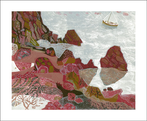 Rock Pools at Low Tide by Melvyn Evans Blank Card