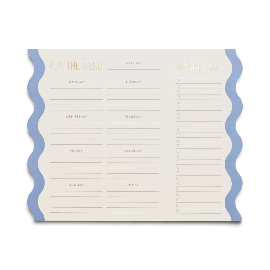 Meal Planner Notepad With Magnets - Cloud & Cream