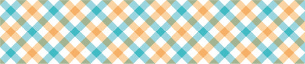 Overlap Checkered Orange Washi Tape
