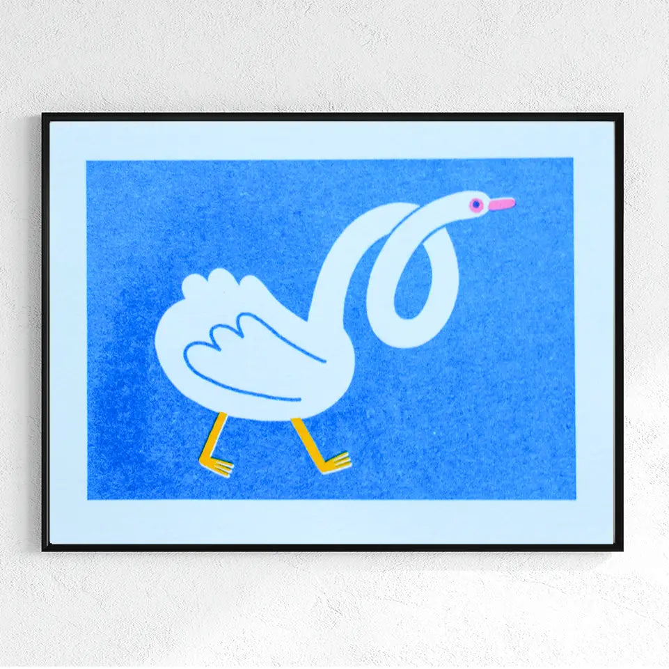 Mini Goose Riso Print